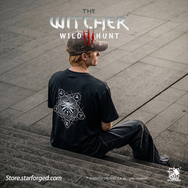 Starforged The Witcher 3: Wild Hunt Witcher3 Themed Signs Breathable lce Silk T-shirt Game Merchandise Officially Authorized - Image 7