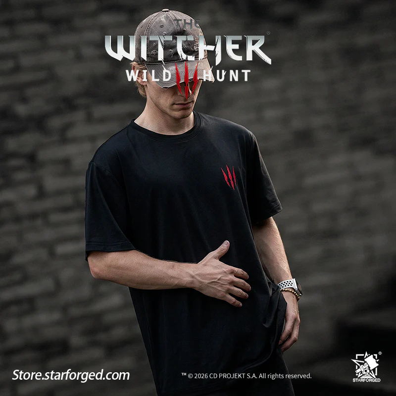 Starforged The Witcher 3: Wild Hunt Witcher3 Themed Signs Breathable lce Silk T-shirt Game Merchandise Officially Authorized - Image 9