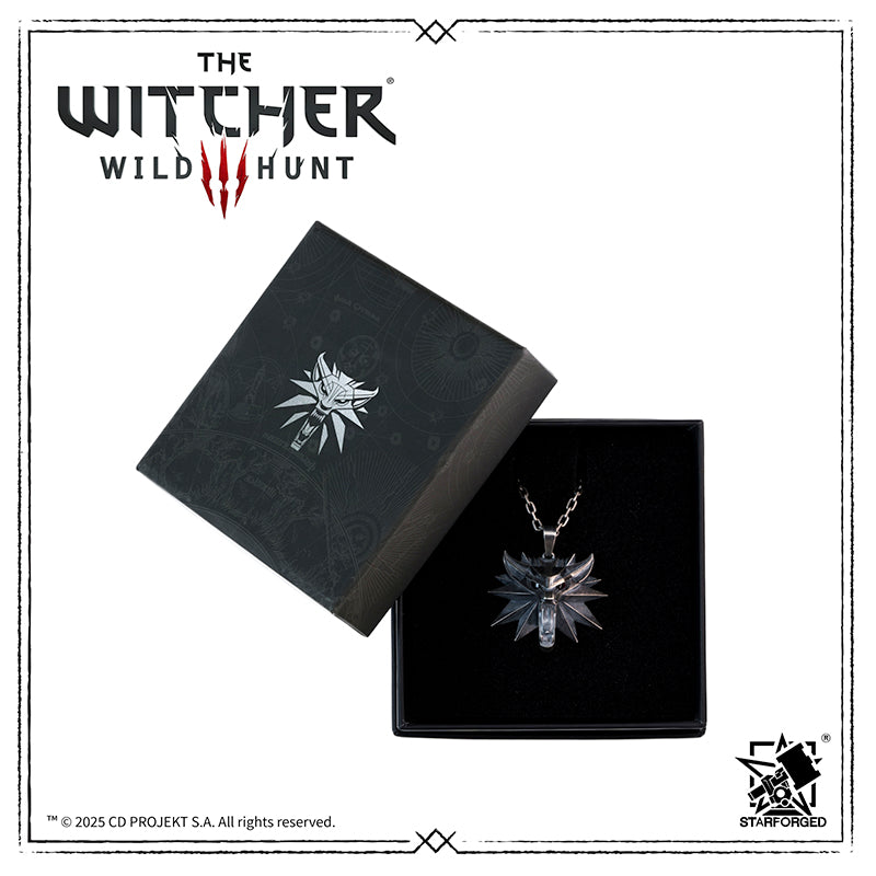 Starforged The Witcher 3: Wild Hunt The Witcher Wolf School Medallion Silver Pendant Game Merchandise Officially Authorized - Image 10