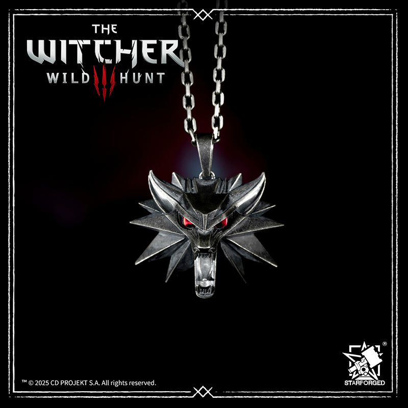 Starforged The Witcher 3: Wild Hunt The Witcher Wolf School Medallion Silver Pendant Game Merchandise Officially Authorized - Image 5
