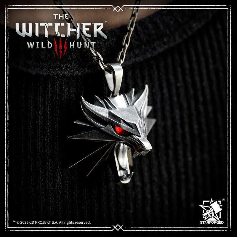 Starforged The Witcher 3: Wild Hunt The Witcher Wolf School Medallion Silver Pendant Game Merchandise Officially Authorized - Image 6