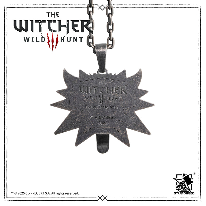 Starforged The Witcher 3: Wild Hunt The Witcher Wolf School Medallion Silver Pendant Game Merchandise Officially Authorized - Image 7