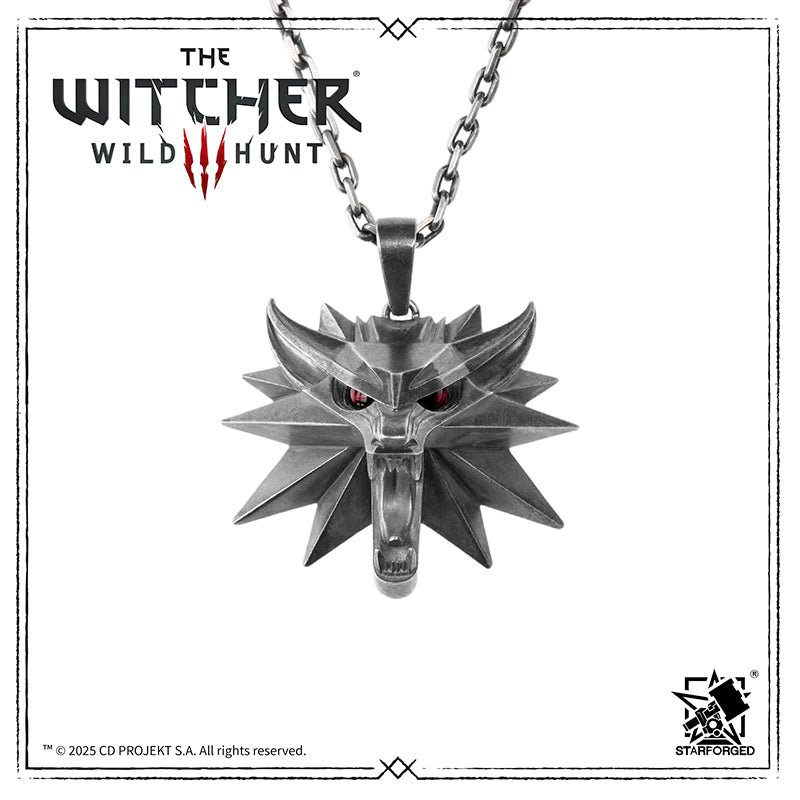 Starforged The Witcher 3: Wild Hunt The Witcher Wolf School Medallion Silver Pendant Game Merchandise Officially Authorized - Image 9