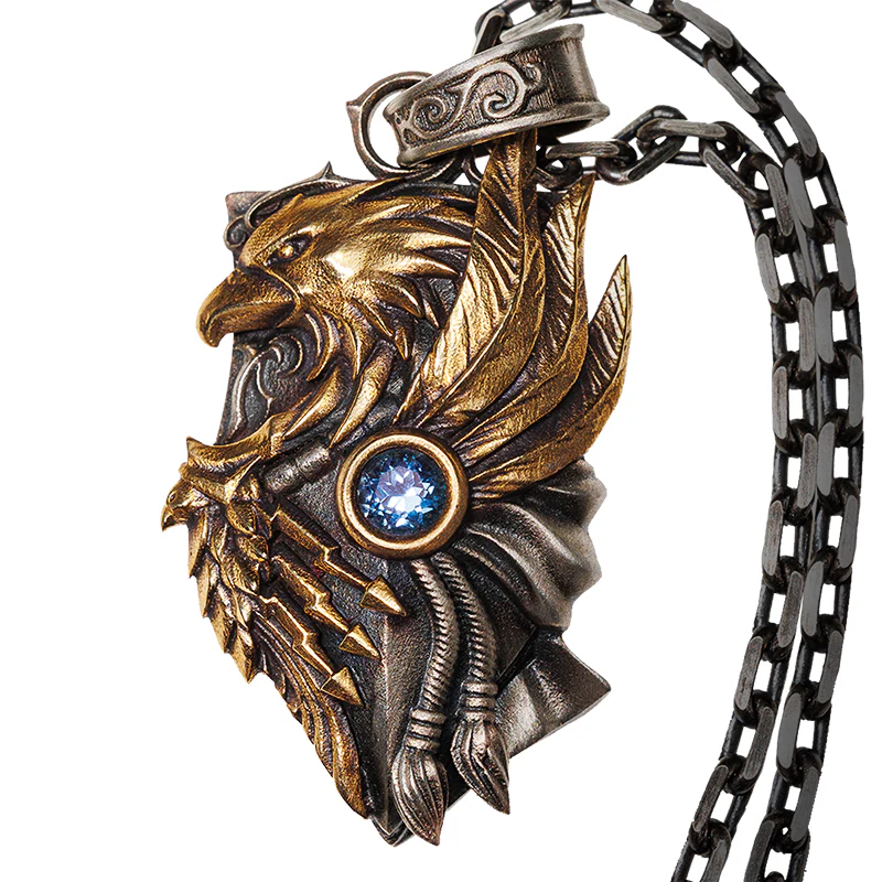 Starforged Throne Watcher's Shield Warhammer 40K Adeptus Custodes Golden Legion Men's necklace - Image 6