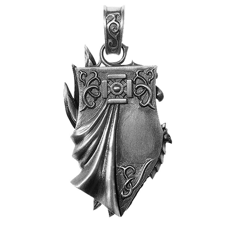 Starforged Throne Watcher's Shield Warhammer 40K Adeptus Custodes Golden Legion Men's Necklace Sterling Silver - Image 3