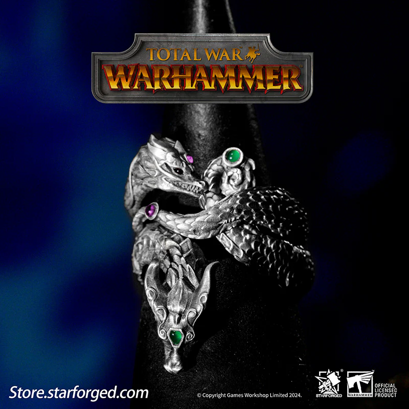 Starforged Total War Warhammer III Dragons of Cathay Zhao Ming & Miao Ying Dragon Ring Game Peripherals Set - Image 3