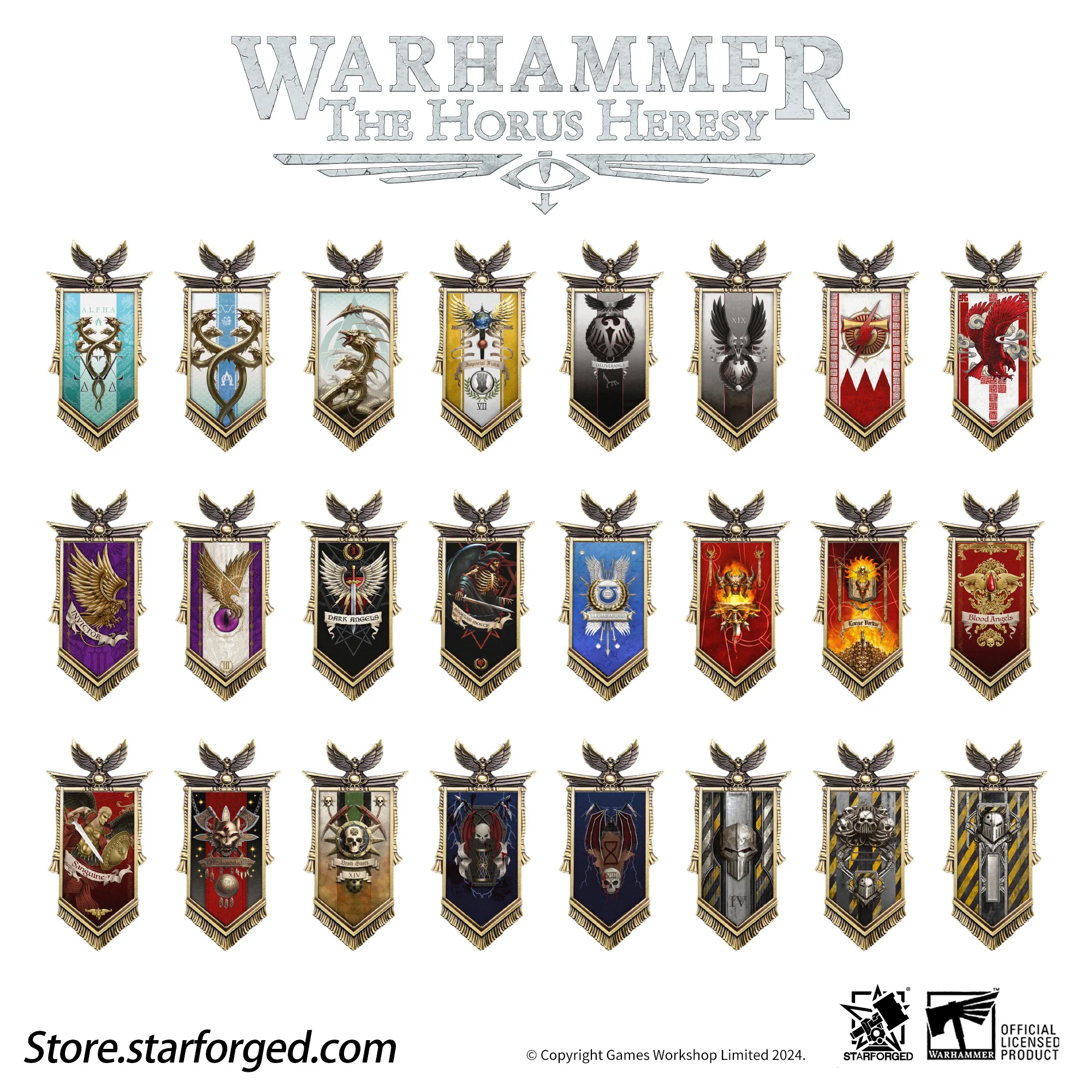 Starforged Warhammer 30K Horus Heresy Space Marine 2 Legion Fridge Magnet Chaos Official License Other - Image 2