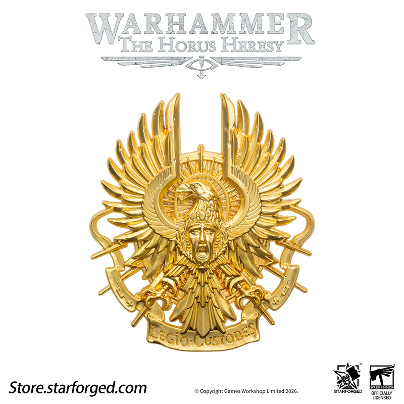 Starforged Warhammer 30K Legio Custodes Guilded Armourial Pin Badge Men's Fashion Jewelry - Image 11