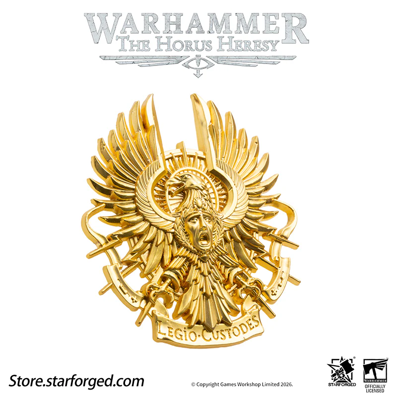 Starforged Warhammer 30K Legio Custodes Guilded Armourial Pin Badge Men's Fashion Jewelry - Image 13