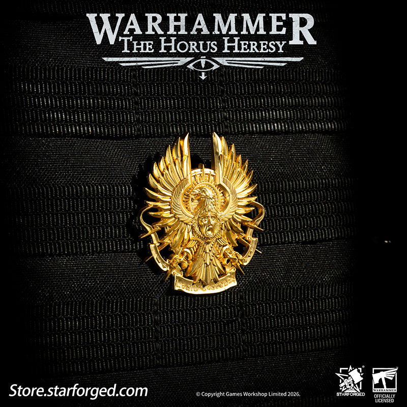 Starforged Warhammer 30K Legio Custodes Guilded Armourial Pin Badge Men's Fashion Jewelry - Image 4