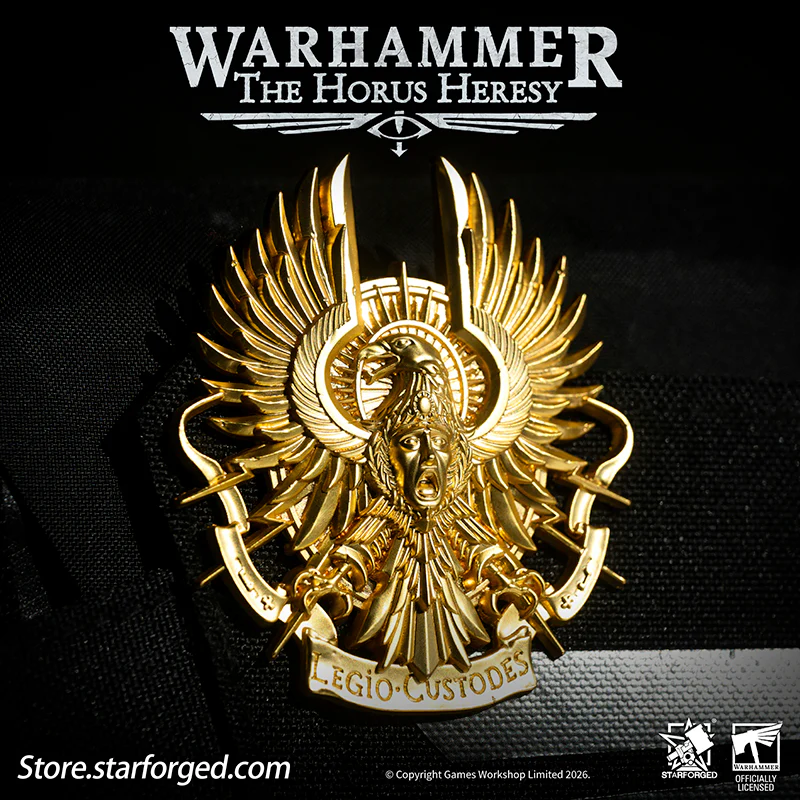 Starforged Warhammer 30K Legio Custodes Guilded Armourial Pin Badge Men's Fashion Jewelry - Image 5