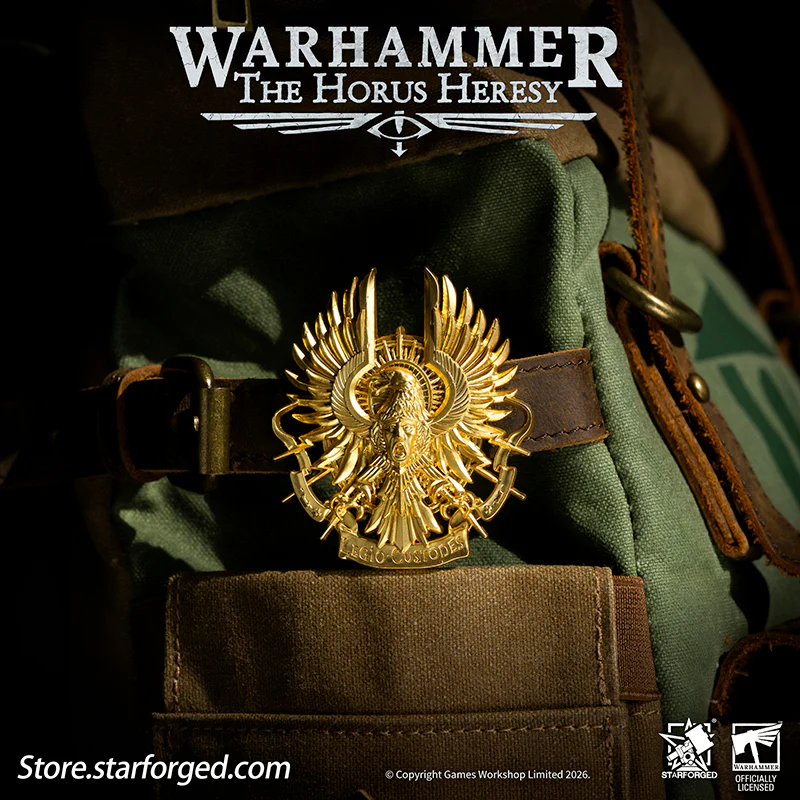 Starforged Warhammer 30K Legio Custodes Guilded Armourial Pin Badge Men's Fashion Jewelry - Image 7