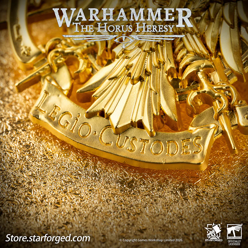 Starforged Warhammer 30K Legio Custodes Guilded Armourial Pin Badge Men's Fashion Jewelry - Image 9