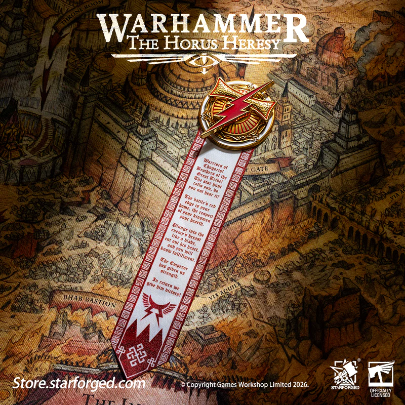 Starforged Warhammer 30K Space Marines White Scar Scroll Pin Heavy Badge Men's Fashion Jewelry Pin Badge