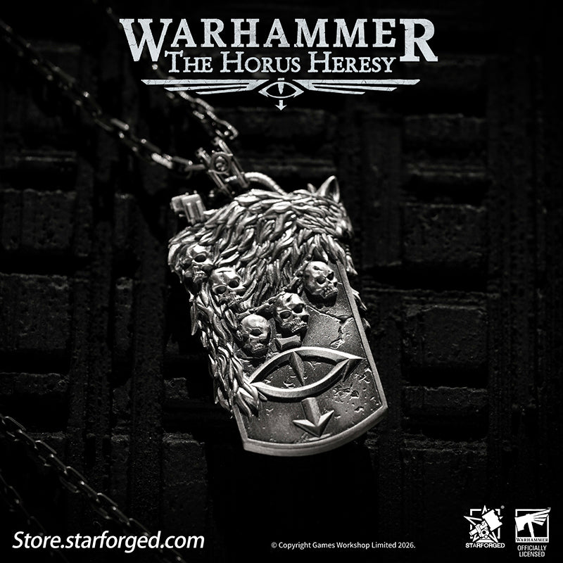 Starforged Warhammer 30K The Horus Heresy Horus Character Pendant Silver Necklace Men's Fashion Jewelry - Image 11