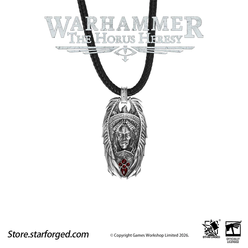 Starforged Warhammer 30K The Horus Heresy Blood Angels Sanguinius Commemorative Pendant Silver Necklace Men's Fashion Jewelry - Image 14
