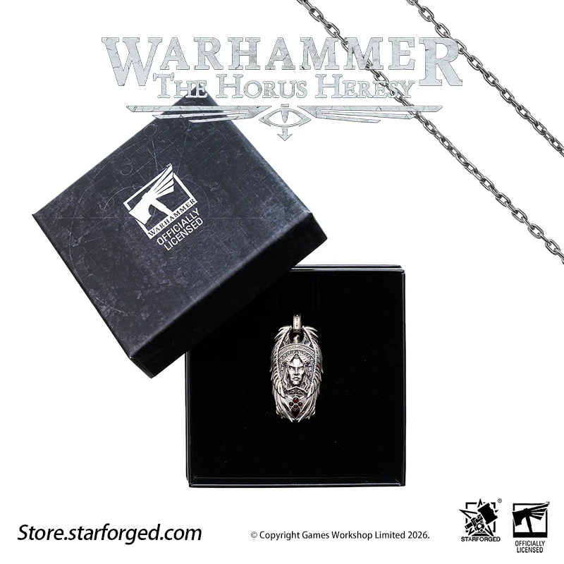 Starforged Warhammer 30K The Horus Heresy Blood Angels Sanguinius Commemorative Pendant Silver Necklace Men's Fashion Jewelry - Image 17