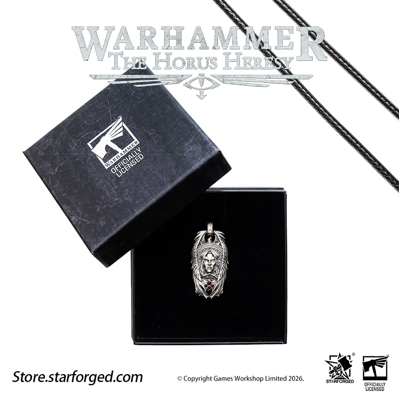 Starforged Warhammer 30K The Horus Heresy Blood Angels Sanguinius Commemorative Pendant Silver Necklace Men's Fashion Jewelry - Image 18
