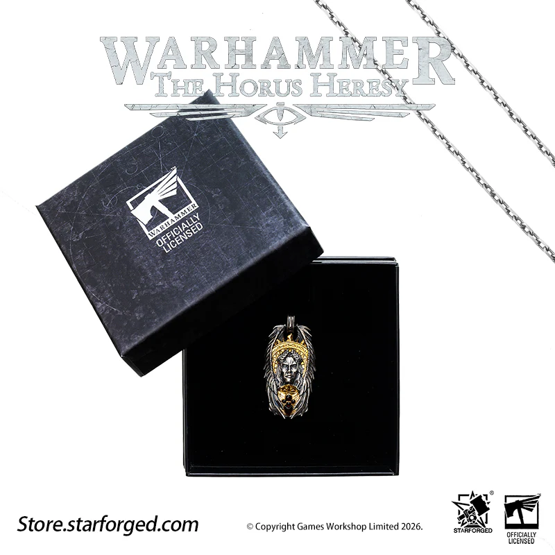 Starforged Warhammer 30K The Horus Heresy Blood Angels Sanguinius Commemorative Pendant Silver Necklace Men's Fashion Jewelry - Image 22