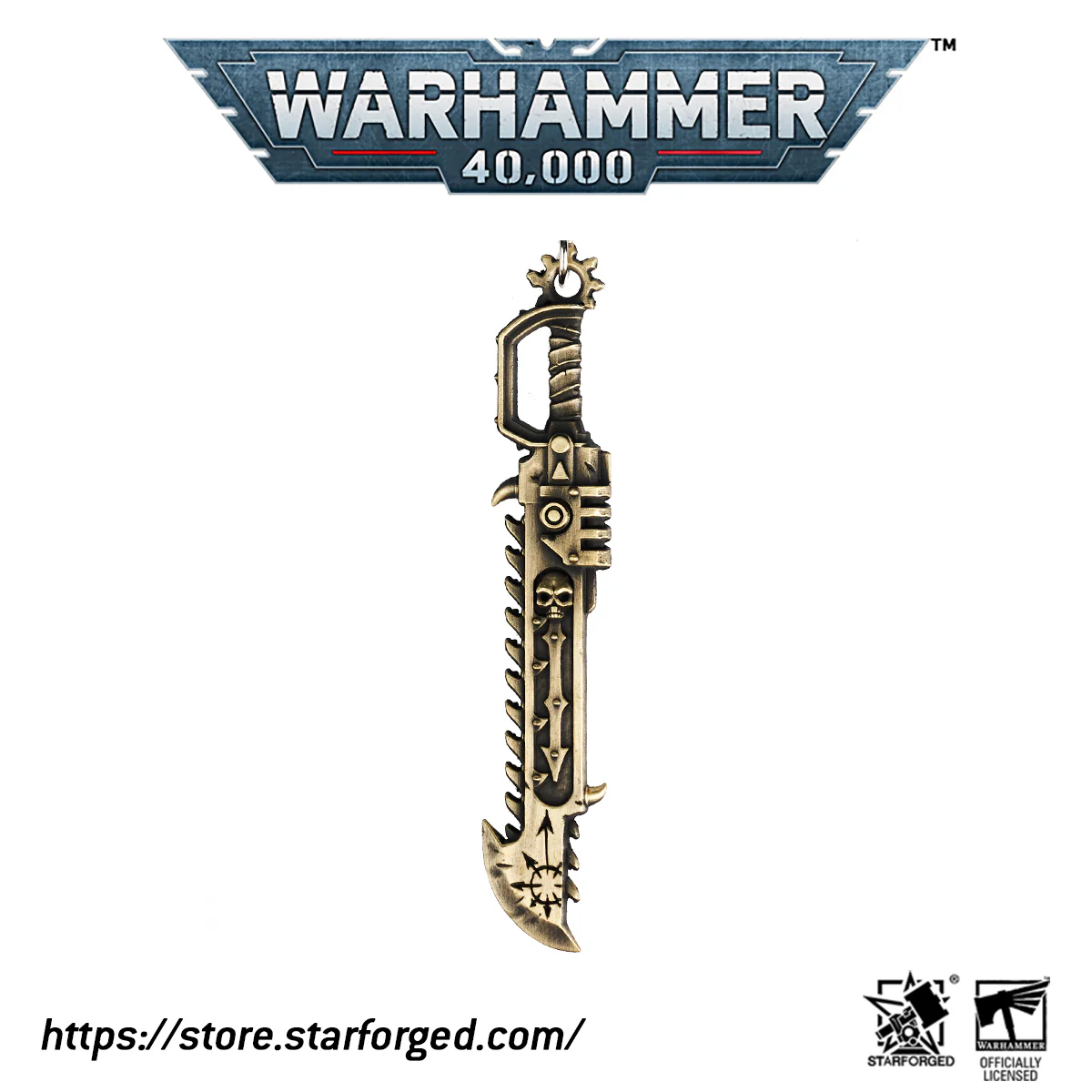 Starforged Warhammer 40000 Master Crafted & Chaos Spacemarine Chainsword 40K Keychain - Image 10