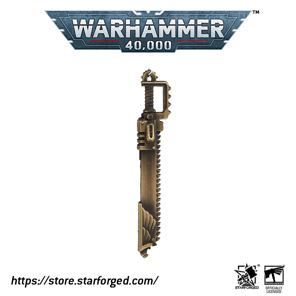 Starforged Warhammer 40000 Master Crafted & Chaos Spacemarine Chainsword 40K Keychain - Image 11