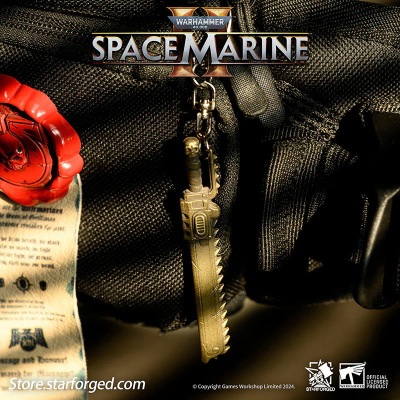Starforged Warhammer 40000 Titus‘s Chainsword Keychain Space Marine 2 Men's Accessories - Image 2