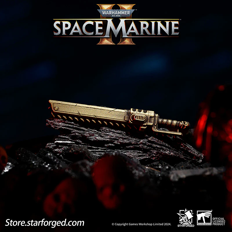 Starforged Warhammer 40000 Titus‘s Chainsword Keychain Space Marine 2 Men's Accessories - Image 3