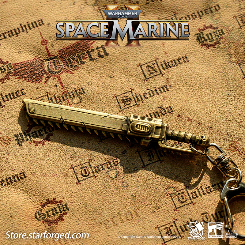 Starforged Warhammer 40000 Titus‘s Chainsword Keychain Space Marine 2 Men's Accessories - Image 4
