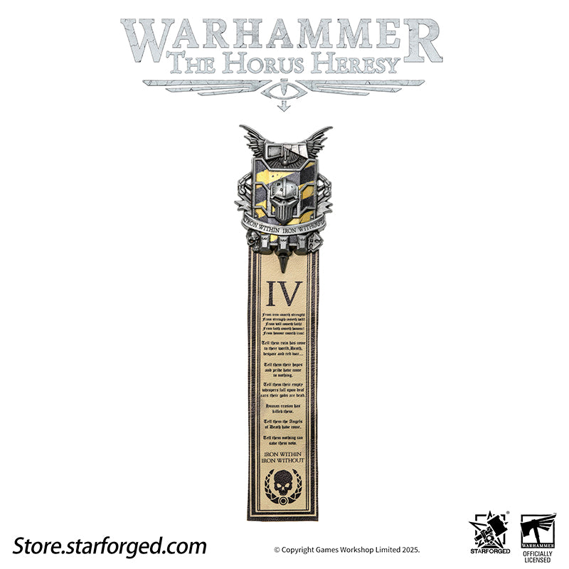 Starforged Warhammer 30K 4th Legion Iron Warriors Honour of the Warsmith Seal Badge - Image 11