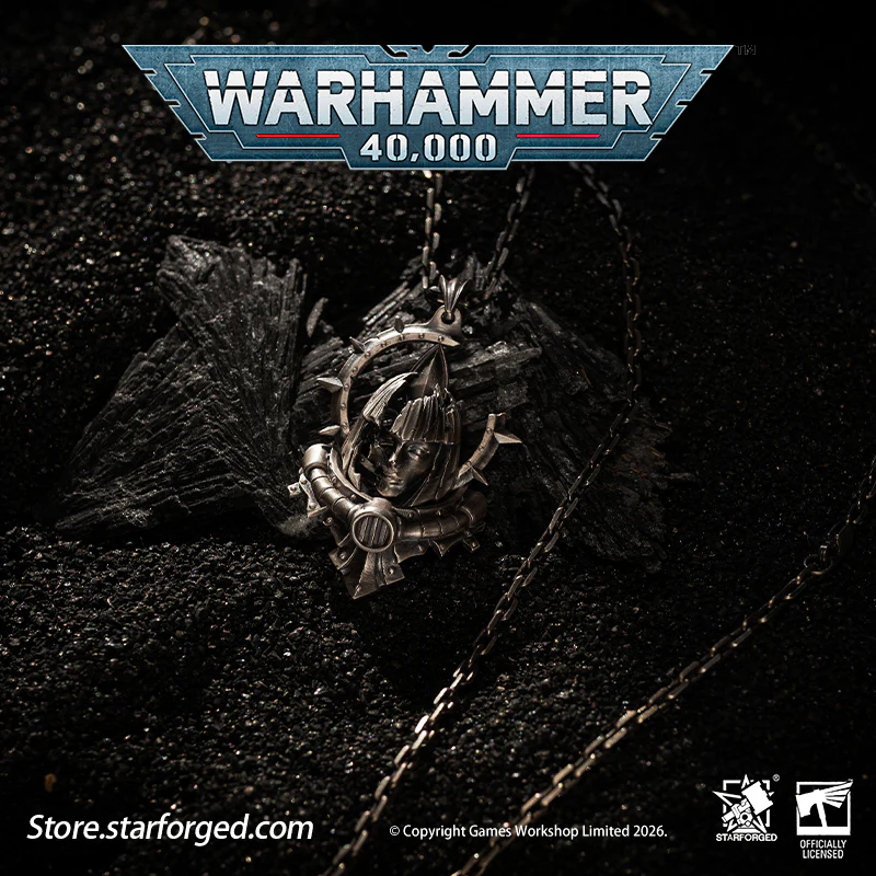 Starforged Warhammer 40K Adepta Sororitas Artificer Reliquia Sororitas Pendant Silver Necklace Warhammer Gifts Fashion Accessories