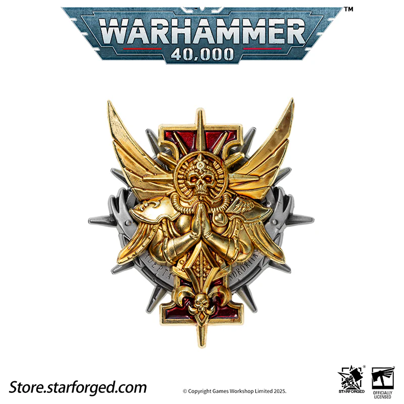 Starforged Warhammer 40K Adepta Sororitas Honour Badge of The Emperor's Rose Seal Badge - Image 10