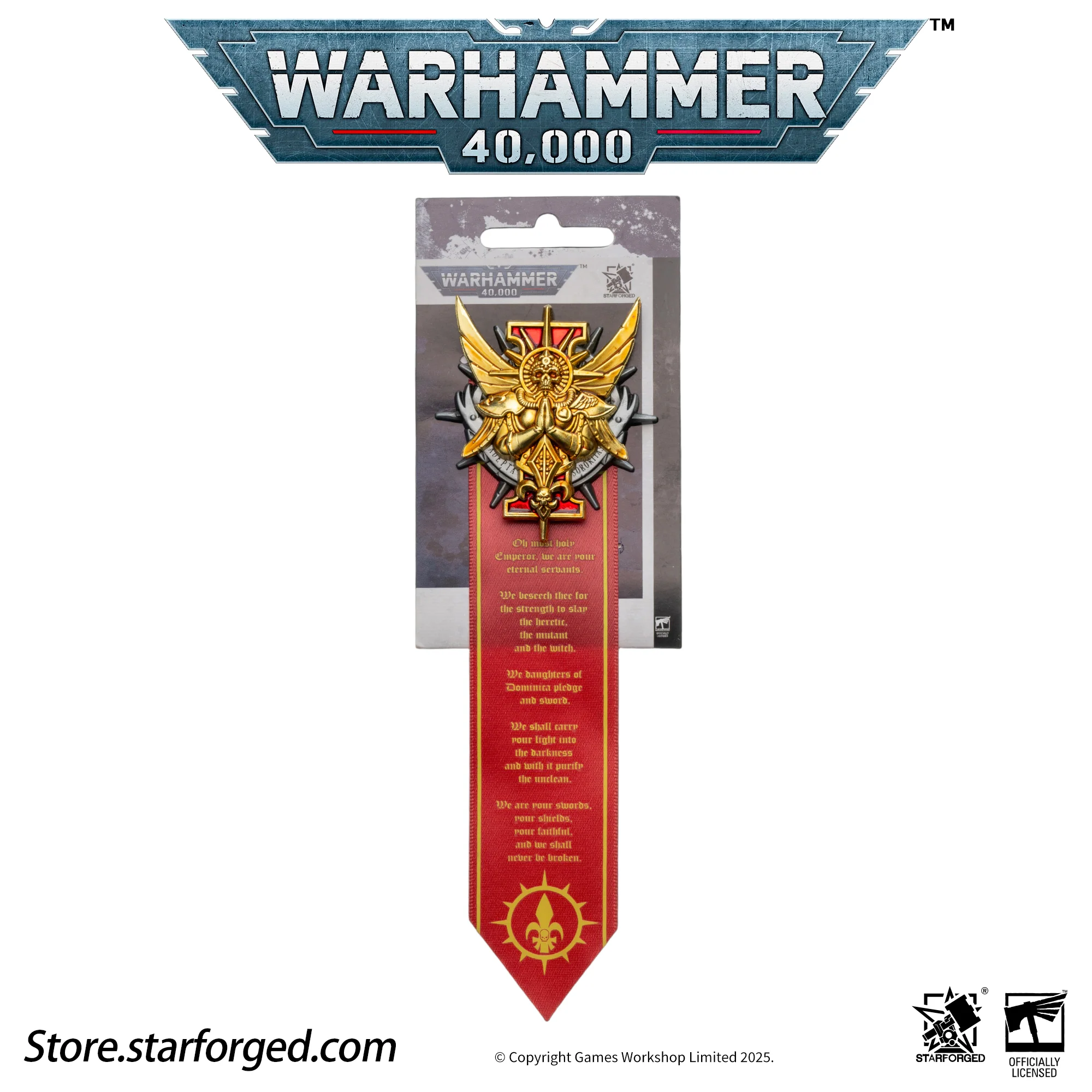 Starforged Warhammer 40K Adepta Sororitas Honour Badge of The Emperor's Rose Seal Badge - Image 13