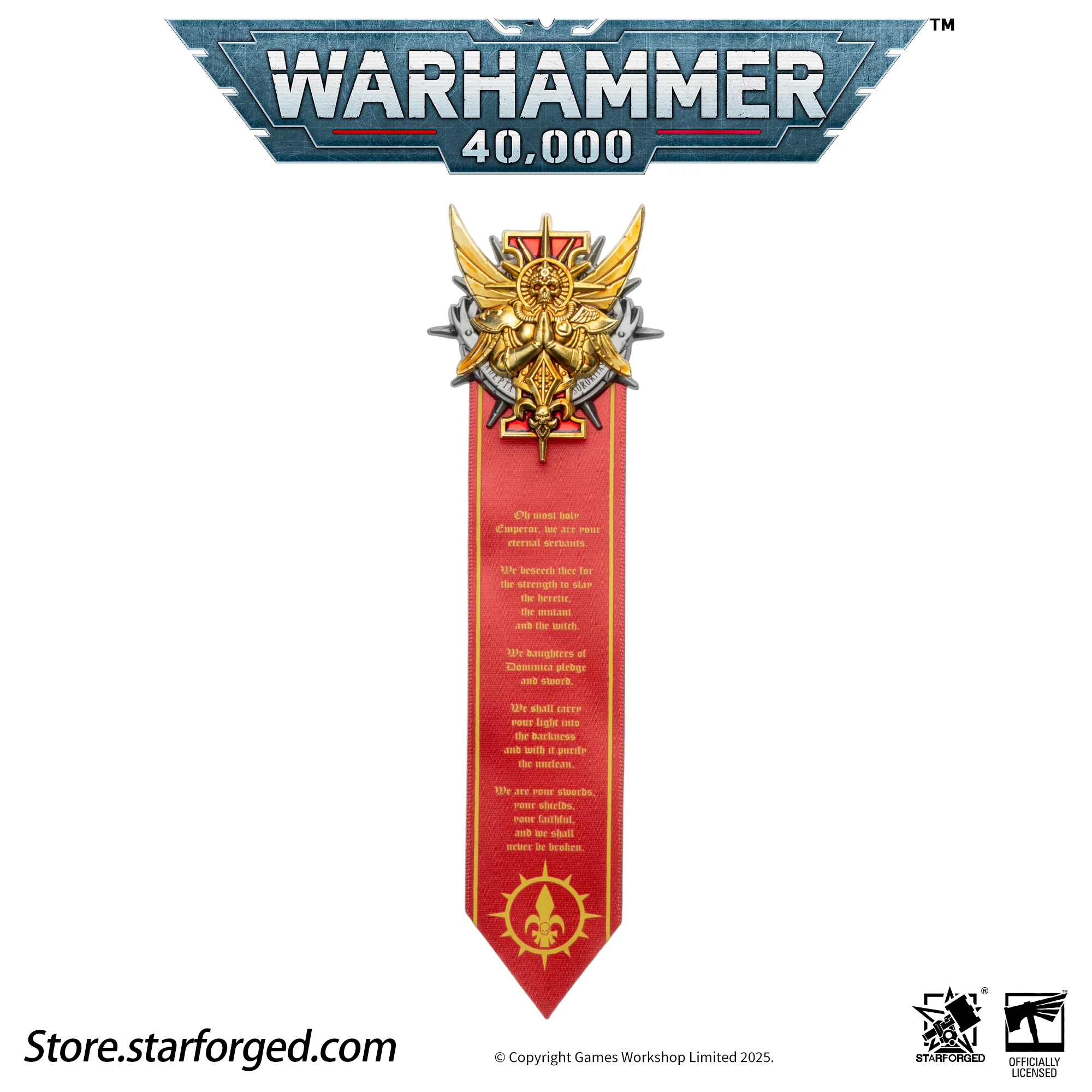 Starforged Warhammer 40K Adepta Sororitas Honour Badge of The Emperor's Rose Seal Badge - Image 14