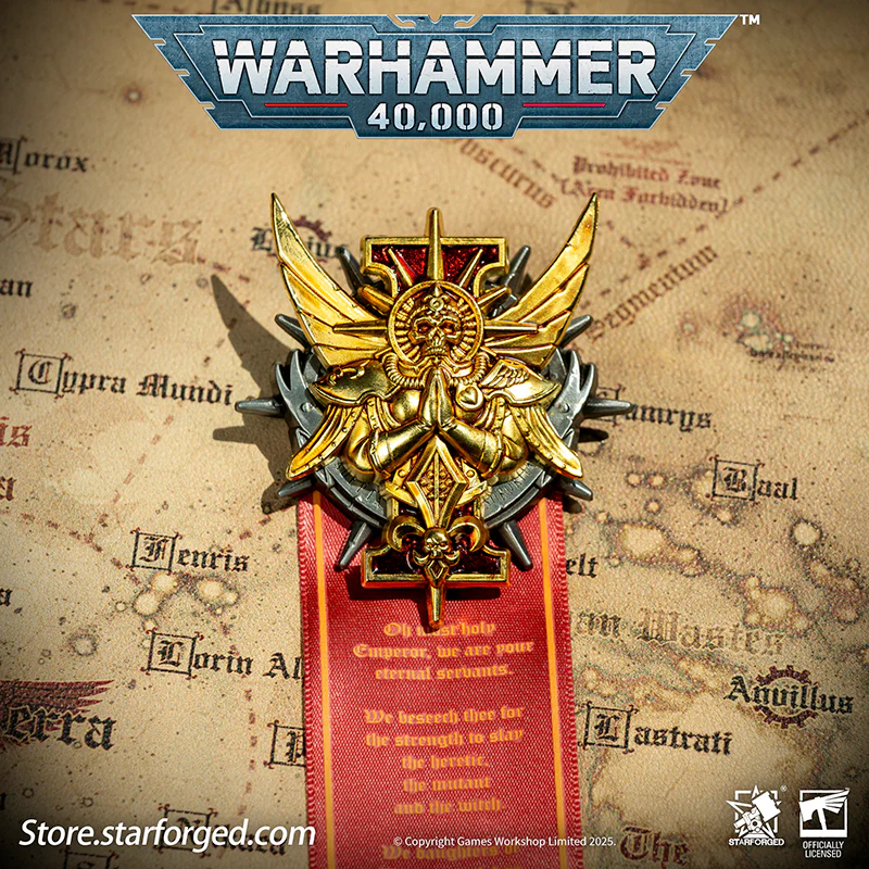 Starforged Warhammer 40K Adepta Sororitas Honour Badge of The Emperor's Rose Seal Badge - Image 4