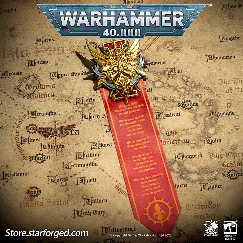 Starforged Warhammer 40K Adepta Sororitas Honour Badge of The Emperor's Rose Seal Badge - Image 5