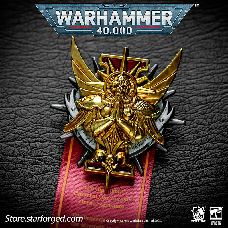 Starforged Warhammer 40K Adepta Sororitas Honour Badge of The Emperor's Rose Seal Badge - Image 7