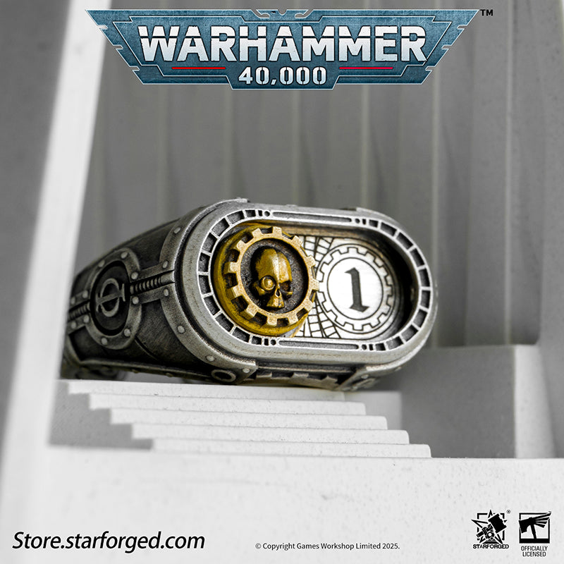 Starforged Warhammer 40K Adeptus Mechanicus Cipher of the Machine God Ring Men's Jewelry Accessories - Image 10