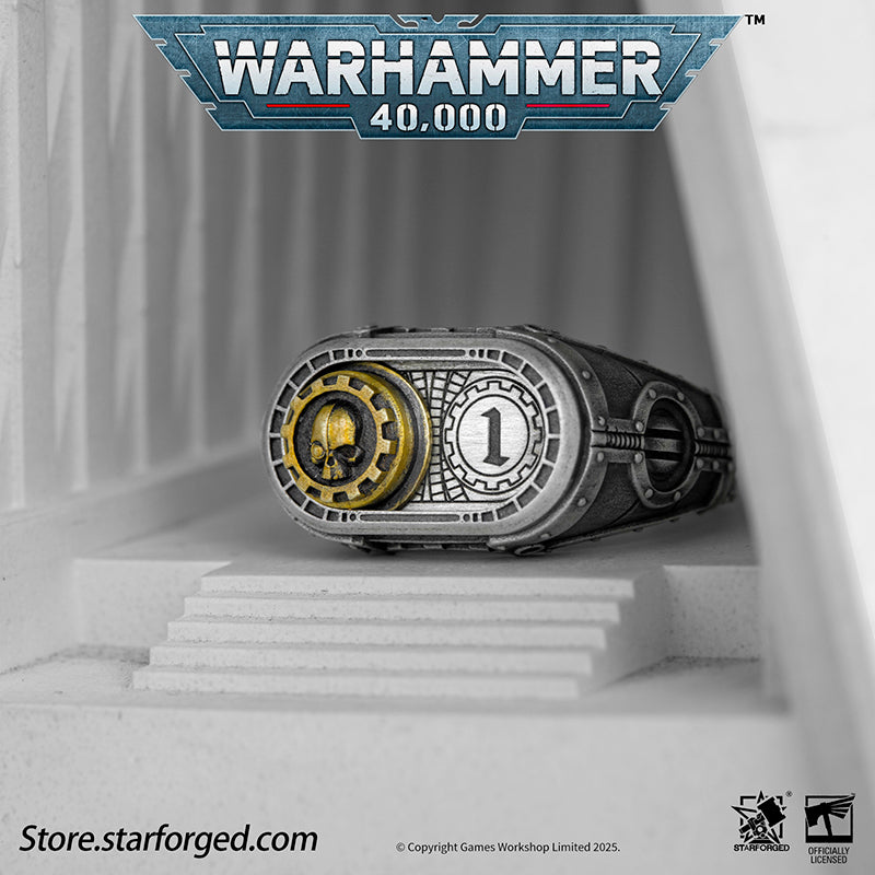 Starforged Warhammer 40K Adeptus Mechanicus Cipher of the Machine God Ring Men's Jewelry Accessories - Image 11