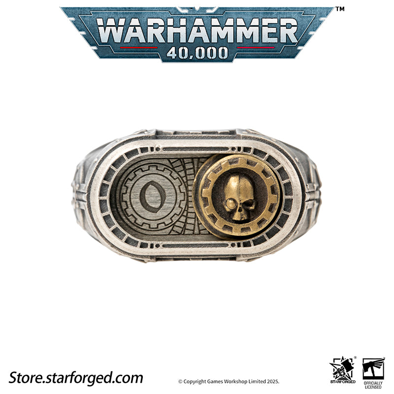Starforged Warhammer 40K Adeptus Mechanicus Cipher of the Machine God Ring Men's Jewelry Accessories - Image 17