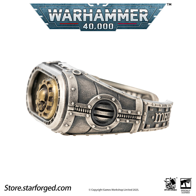 Starforged Warhammer 40K Adeptus Mechanicus Cipher of the Machine God Ring Men's Jewelry Accessories - Image 18