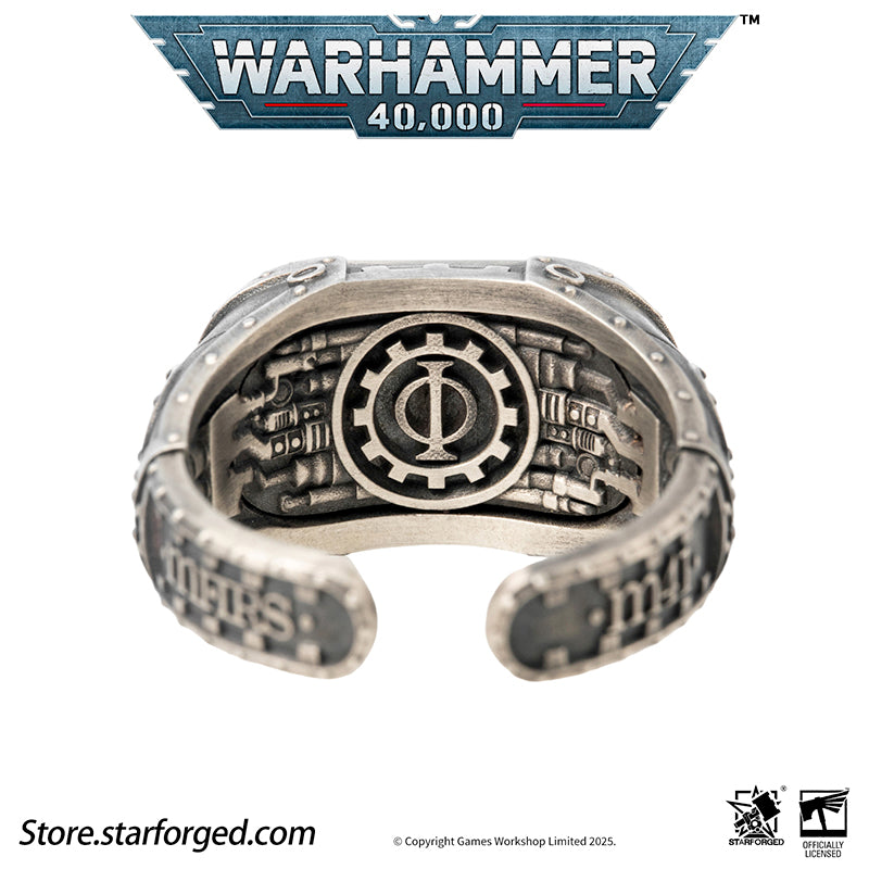 Starforged Warhammer 40K Adeptus Mechanicus Cipher of the Machine God Ring Men's Jewelry Accessories - Image 20