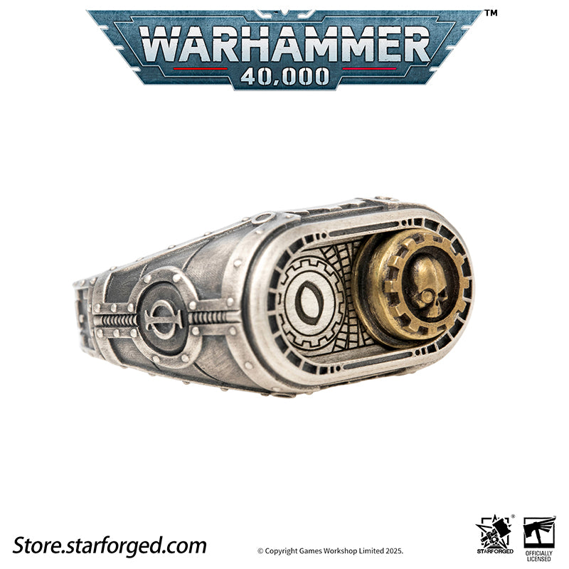 Starforged Warhammer 40K Adeptus Mechanicus Cipher of the Machine God Ring Men's Jewelry Accessories - Image 22