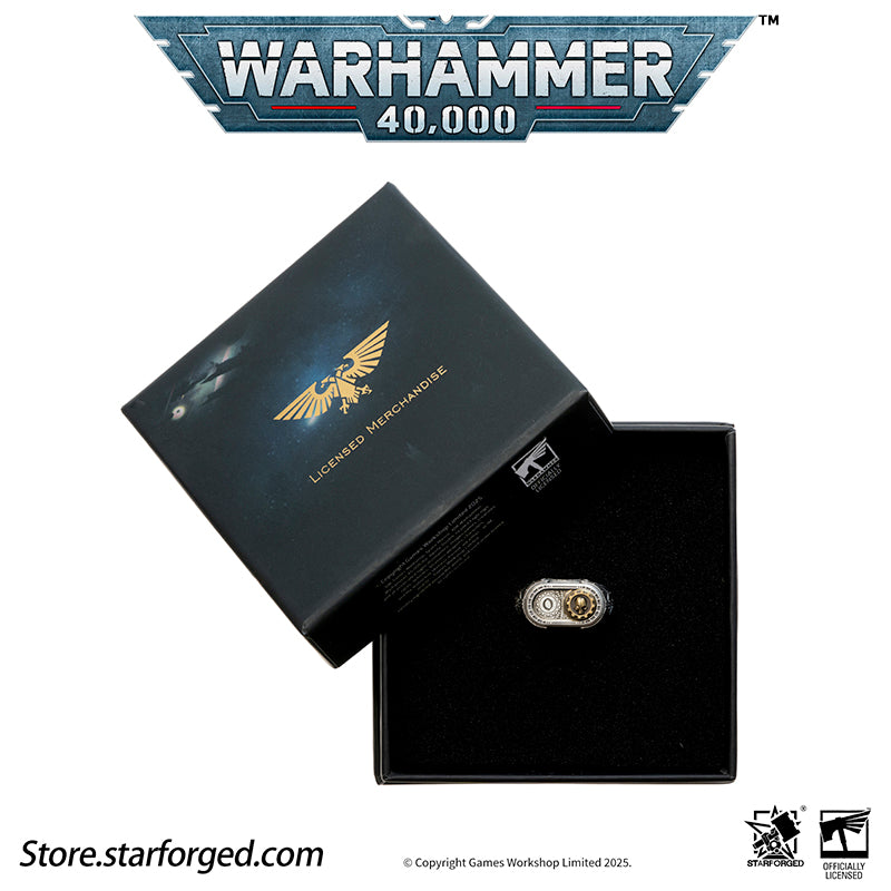 Starforged Warhammer 40K Adeptus Mechanicus Cipher of the Machine God Ring Men's Jewelry Accessories - Image 23