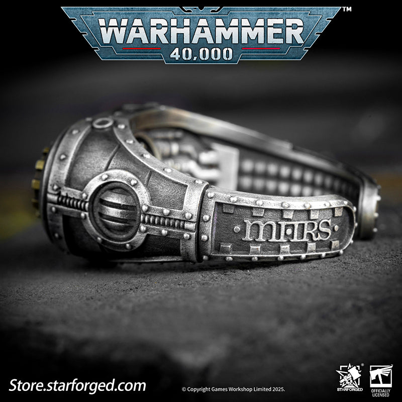 Starforged Warhammer 40K Adeptus Mechanicus Cipher of the Machine God Ring Men's Jewelry Accessories - Image 7
