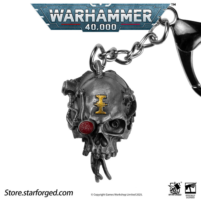 Starforged Warhammer 40K Adeptus Mechanicus Servo-Skull Keychain Men's Jewelry Accessories - Image 14