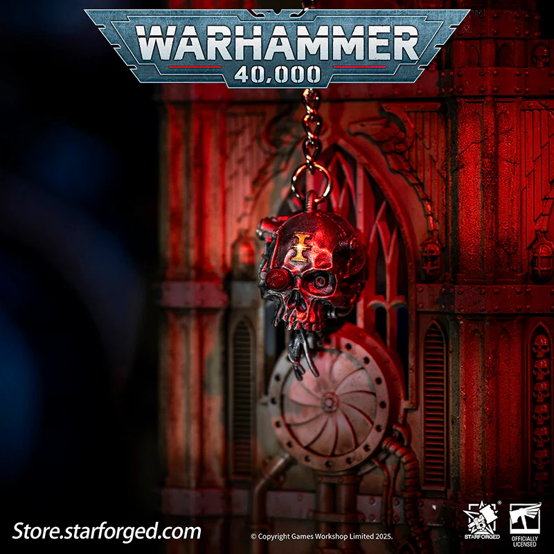 Starforged Warhammer 40K Adeptus Mechanicus Servo-Skull Keychain Men's Jewelry Accessories - Image 3