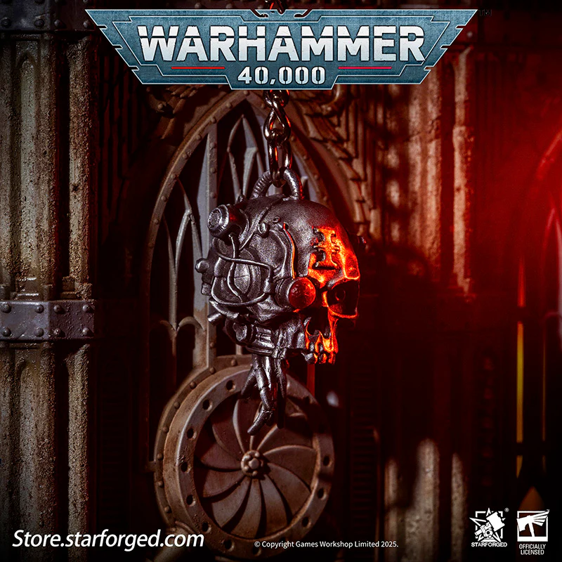 Starforged Warhammer 40K Adeptus Mechanicus Servo-Skull Keychain Men's Jewelry Accessories - Image 4