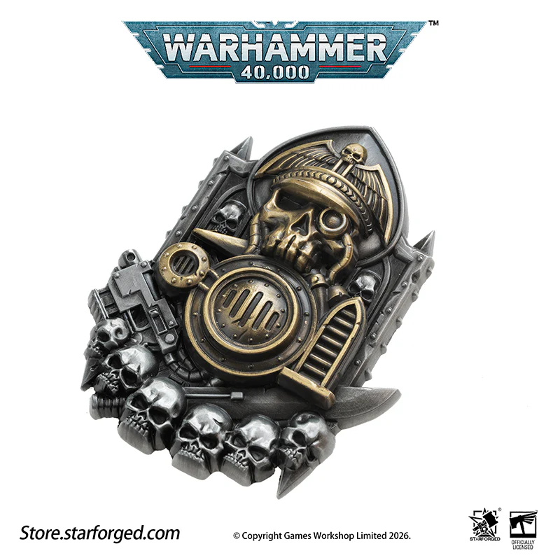 Starforged Warhammer 40K Astra Militarum Scroll Seal (Armageddon “Old One Eye” Honor Badge) Men's Fashion Accessories - Image 12