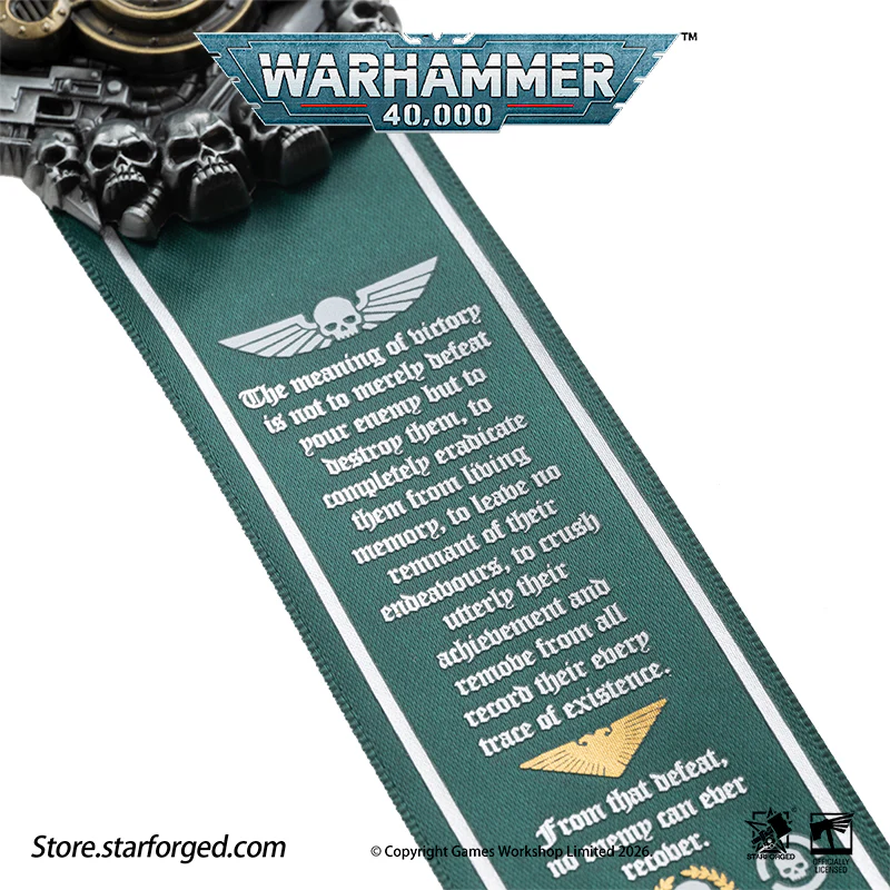 Starforged Warhammer 40K Astra Militarum Scroll Seal (Armageddon “Old One Eye” Honor Badge) Men's Fashion Accessories - Image 15