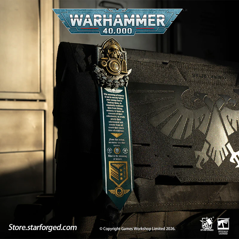 Starforged Warhammer 40K Astra Militarum Scroll Seal (Armageddon “Old One Eye” Honor Badge) Men's Fashion Accessories - Image 5